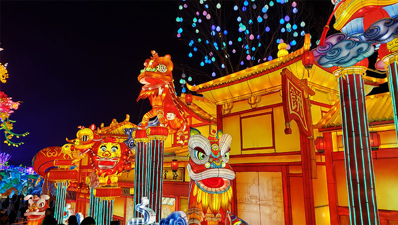 Chinese Lantern Festival project with illuminated cultural displays