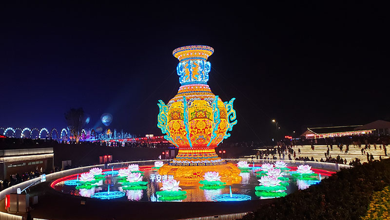 Large-scale Chinese lantern festival project with illuminated lantern displays