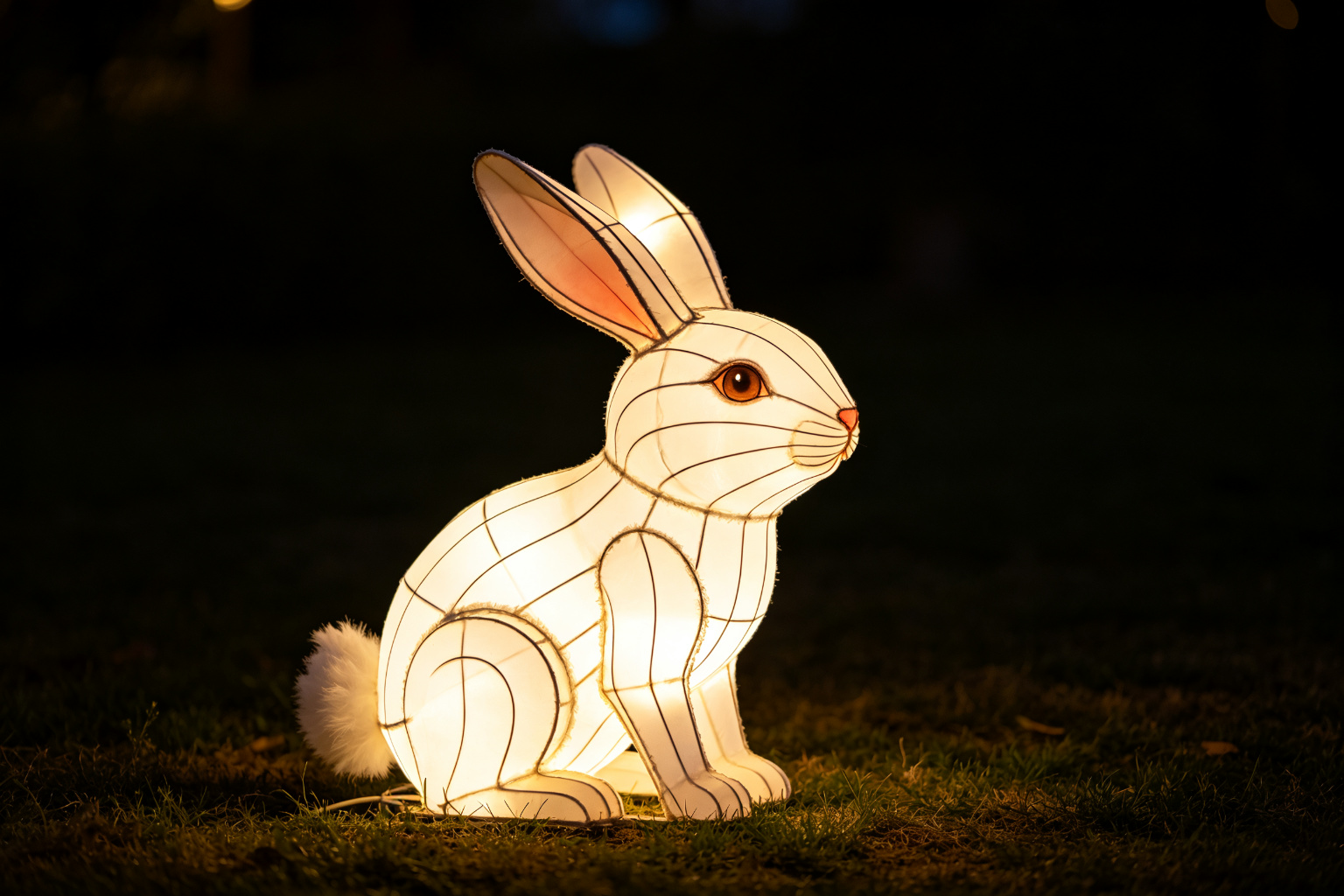 Rabbit Lantern Display (ZD-016) - Animal Lanterns by Zedong, dimensions 200x120x220cm