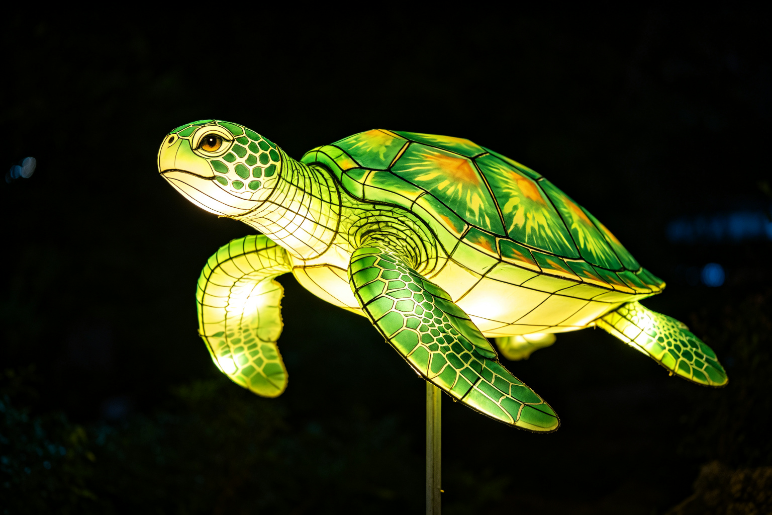 Sea Turtle Lantern Display (ZD-047) - Animal Lanterns by Zedong, dimensions 350x200x180cm