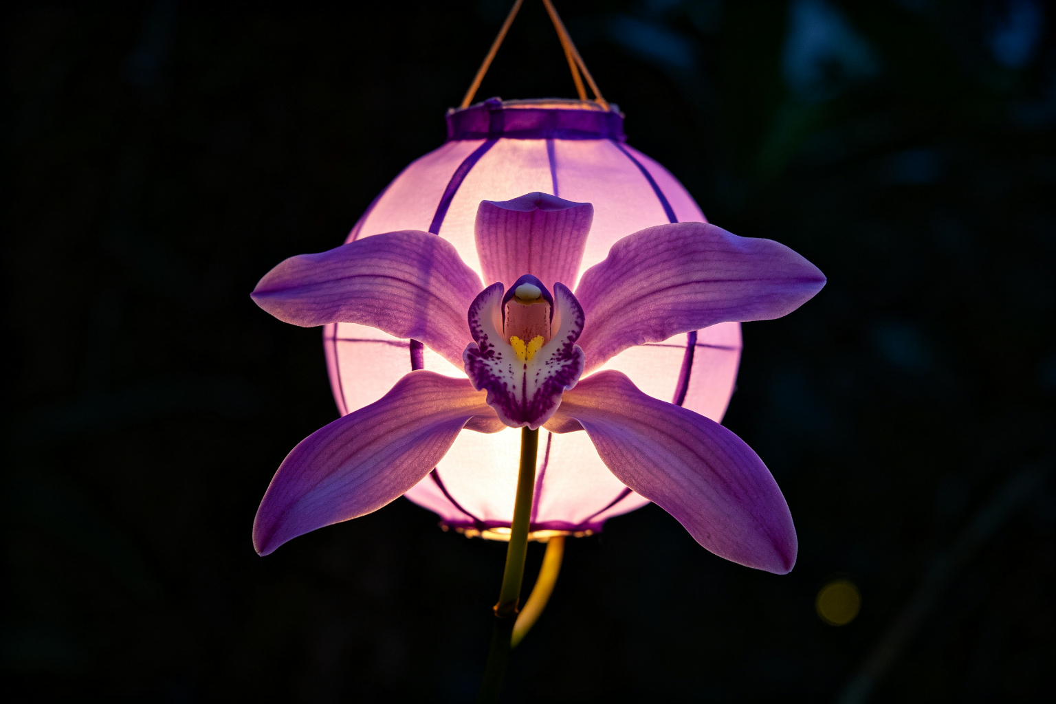 Orchid Lantern Display (ZD-065) - Plant & Flower Lanterns by Zedong, dimensions 120x100x180cm