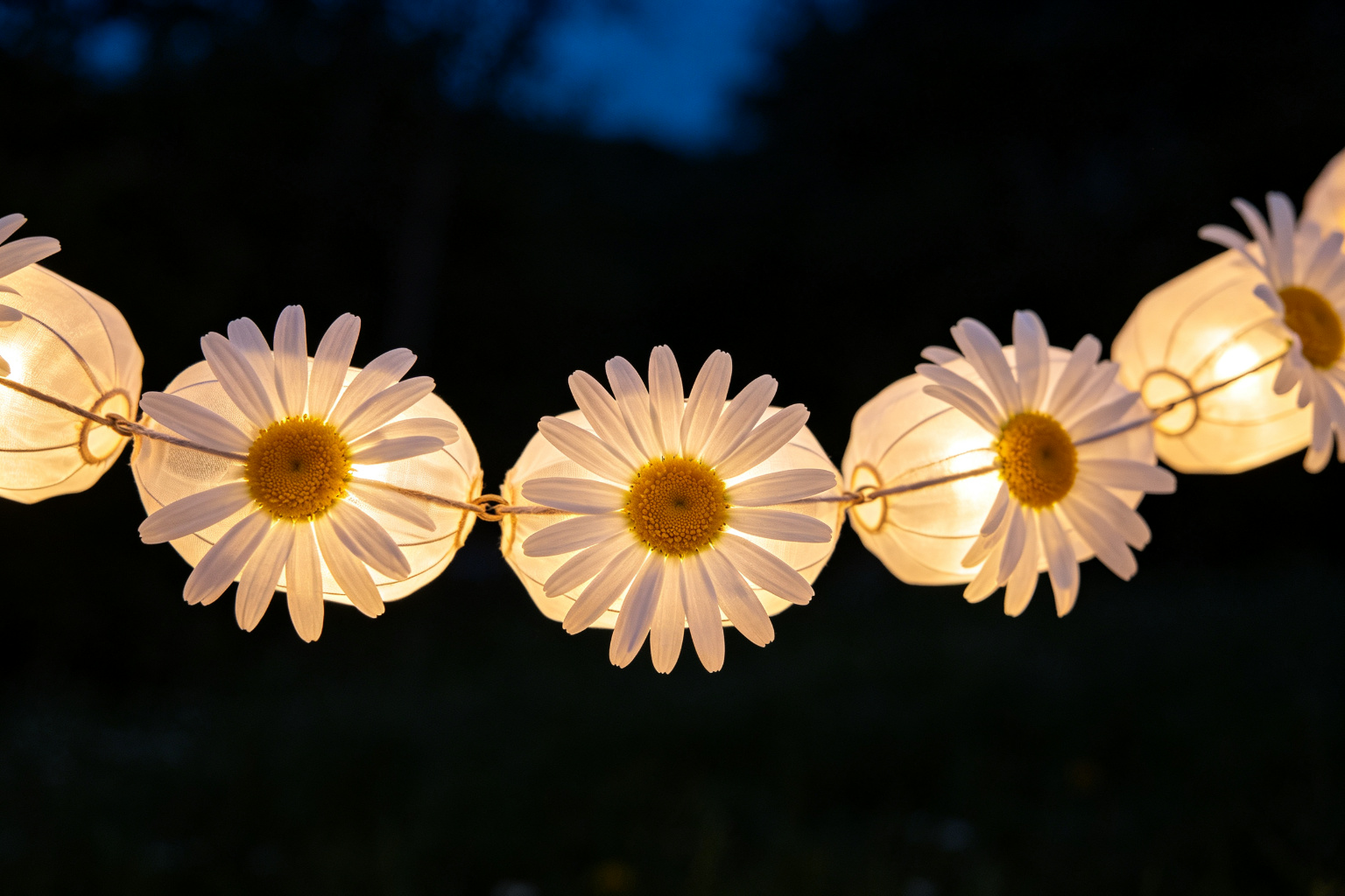 Daisy Chain Lantern Display (ZD-066) - Plant & Flower Lanterns by Zedong, dimensions 100x100x120cm