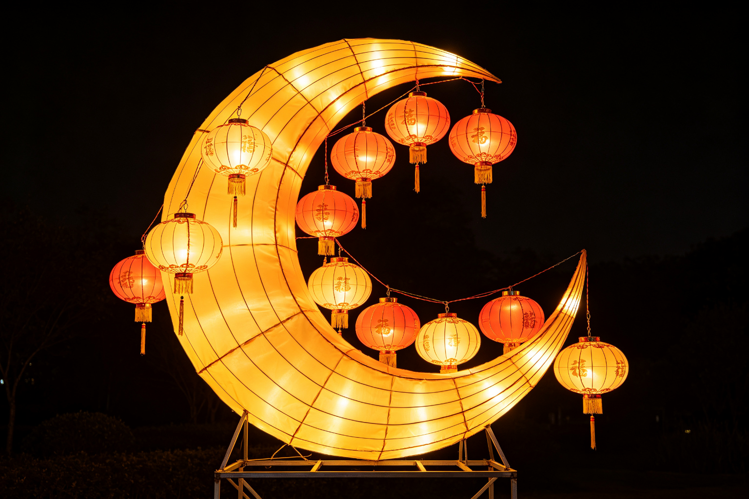 Lunar Lantern Set (ZD-142) - Festival & Holiday Lanterns by Zedong, dimensions 300x300x200cm