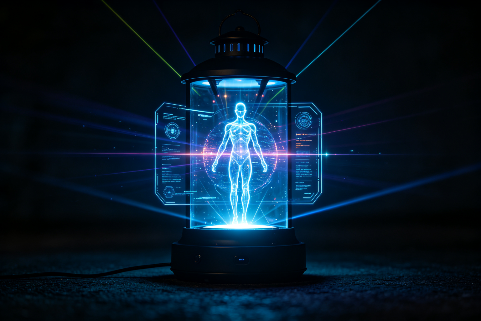 Hologram Display Lantern Display (ZD-205) - Sci-Fi Lanterns by Zedong, dimensions 250x250x300cm