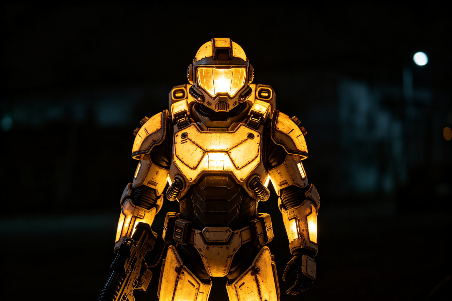 Power Armor Lantern Display (ZD-206) - Sci-Fi Lanterns by Zedong, dimensions 250x150x350cm