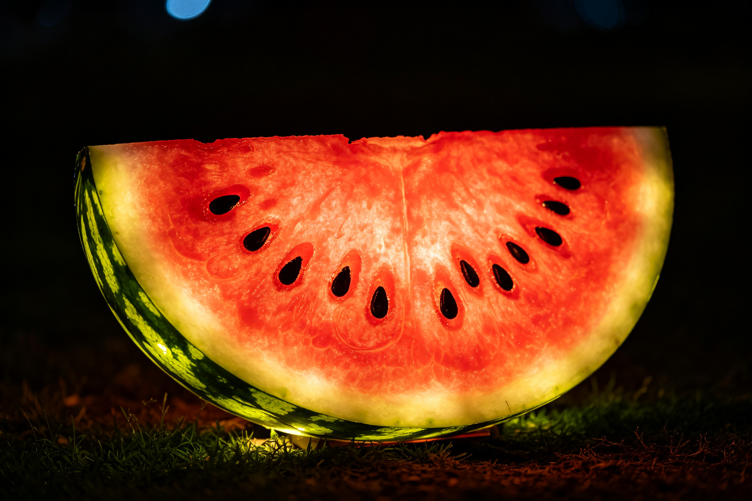 Watermelon Slice Lantern Display (ZD-249) - Food & Fruit Lanterns by Zedong, dimensions 300x100x200cm