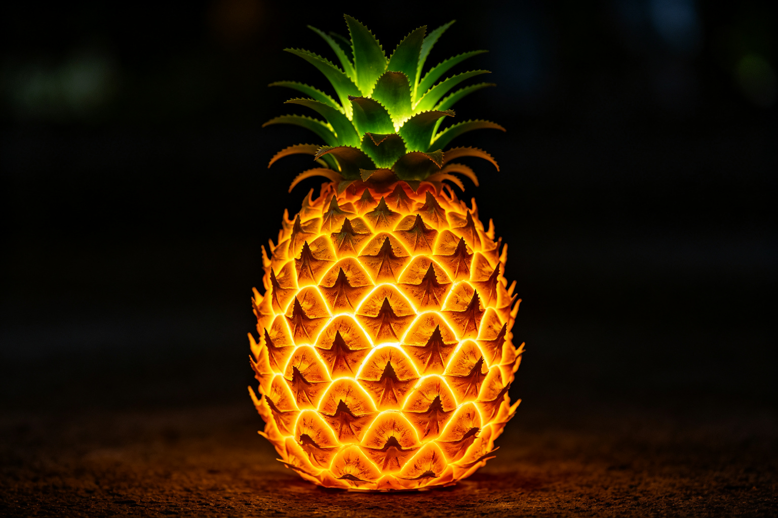 Pineapple Lantern Display (ZD-250) - Food & Fruit Lanterns by Zedong, dimensions 200x200x350cm