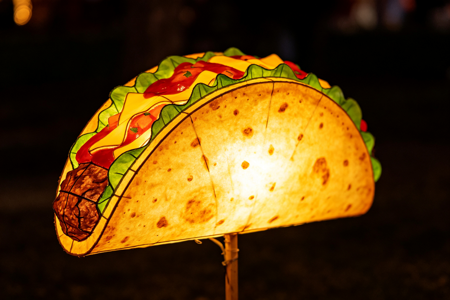 Taco Lantern Display (ZD-258) - Food & Fruit Lanterns by Zedong, dimensions 250x100x200cm